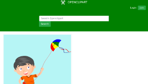 openclipart圖庫：playing kite animation