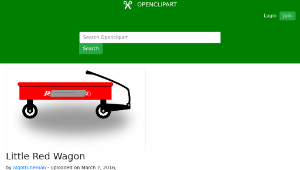 openclipart圖庫：Little Red Wagon-資源代表圖