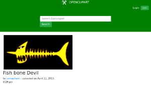 openclipart圖庫：Fish bone Devil縮圖
