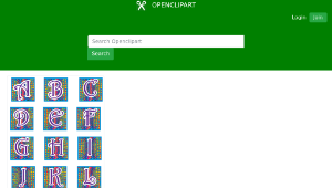 openclipart圖庫：Confetti Uppercase Alphabet Letters-資源代表圖