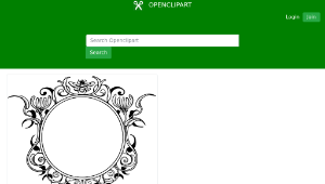 openclipart圖庫：Floral frame 14-資源代表圖