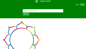 openclipart圖庫：Prismatic Lotus Flower Line Art 6-資源代表圖