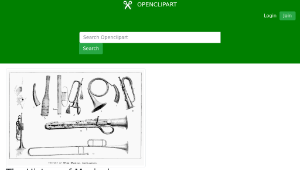 openclipart圖庫：The History of Musical Instruments Grayscale