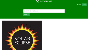 openclipart圖庫：Solar Eclipse (complete)縮圖