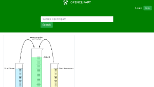openclipart圖庫：Mischen von Alkohol und  Wasser - Ergebnis縮圖