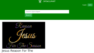openclipart圖庫：Jesus Reason For The Season Typography