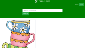 openclipart圖庫：Stack of cups縮圖