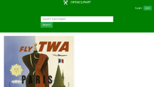 openclipart圖庫：Vintage Travel Poster Paris AI-資源代表圖