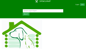 openclipart圖庫：Green House Dog Cat-資源代表圖