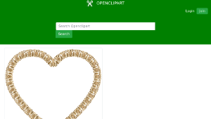 openclipart圖庫：Gold Victorian Ornament Heart No Background縮圖