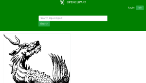 openclipart圖庫：Dragon 3縮圖