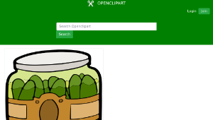 openclipart圖庫：Pickles in a Jar-資源代表圖