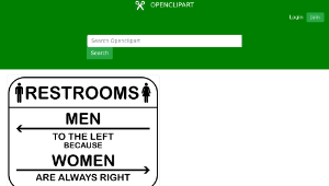 openclipart圖庫：Left and Right Restrooms-資源代表圖