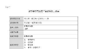 前瞻計畫教學與學習應用教學與學習應用「資訊科技」教案-因數與倍數