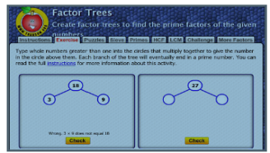 質因數分解-Factor Trees 軟體的學習與學習質因數分解