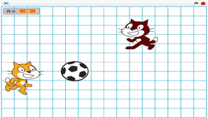 在直角坐標平面上規畫「貓咪盃足球」Scratch遊戲設計