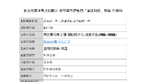 新北市蘆洲區成功國小-教學與學習應用「資訊科技」教案-社會科