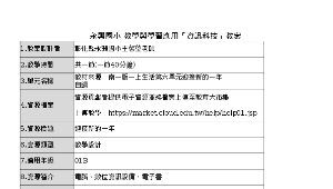 資訊融入教學教案