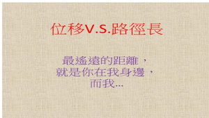 位移v.s.路徑長-資源代表圖