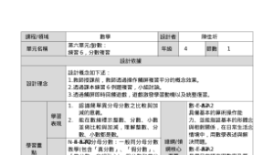 第六單元 分數： 練習6，分數複習