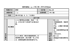 數學二上第9 單元 3、6、9、7 的乘法