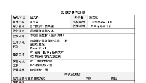 中壢國中-莊淑惠教師-國文科8年級《竹枝詞》教學活動設計單