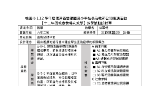 六年級數學領域直角坐標平面