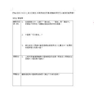 PNa-SDG.1-6-3-1_淨水及衛生-如廁用紙如何選-哪種紙用完可以直接丟進馬桶? WSQ 學習單縮圖