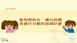 能利用約分、擴分的概念進行分數的加減計算