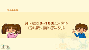 知道0~100以內的數詞序列