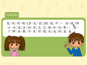 能從拿走型問題情境中，認識10以內減法的算式記錄和結果，並了解各數字及符號代表的意義