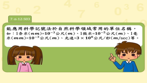 能應用科學記號法於自然科學領域常用的單位名稱。