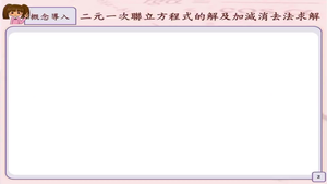 能使用加減消去法解二元一次聯立方程式。
