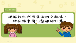 理解如何利用乘法的交換律、結合律來簡化繁雜的計算。
