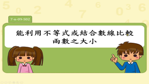 能利用不等式或結合數線比較兩數之大小。