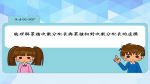 能理解累積次數分配表與累積相對次數分配表的座標標示意義。