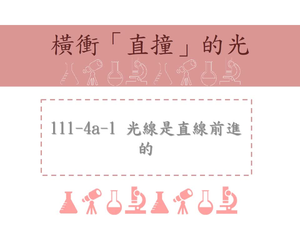 光線是直線前進的