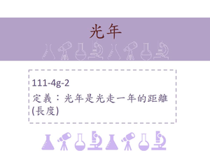 定義：光年是光走一年的距離-長度