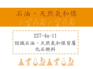 認識石油、天然氣和煤皆屬化石燃料