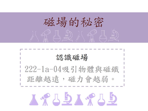 吸引物體與磁鐵距離越遠，磁力會越弱