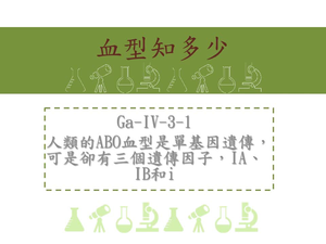 人類的ABO血型是單基因遺傳，可是卻有三個遺傳因子，IA、IB和i
