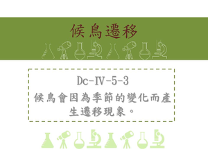 候鳥會因為季節的變化而產生遷移現象