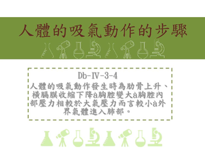 人體的吸氣動作發生時為肋骨上升、橫膈膜收縮下降=&amp;gt;胸腔變大=&amp;gt;胸腔內部壓力相較於大氣壓力而言較小=&amp;gt;外界氣體進入肺部