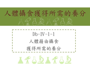 人體藉由攝食獲得所需的養分