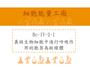 真核生物細胞中進行呼吸作用的胞器為粒線體