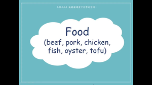 食物-Food -beef, pork, chicken, fish, oyster, tofu