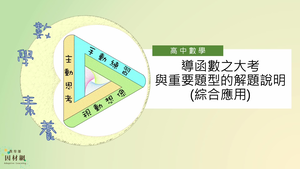 導函數之大考與重要題型的解題說明(綜合應用)