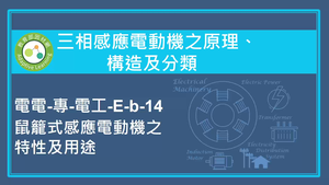三相感應電動機之原理,構造及分類-鼠籠式應電動機之特性及用途