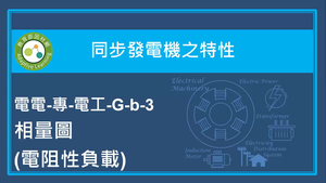 同步發電機之特性-相量圖(電阻性負載)
