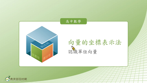 向量的坐標表示法_認識單位向量